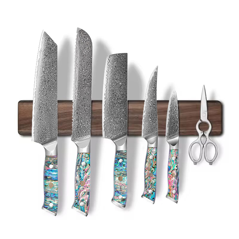 Magnetic Knife Strip - Walnut Wood Strong Magnetic Knife Holder