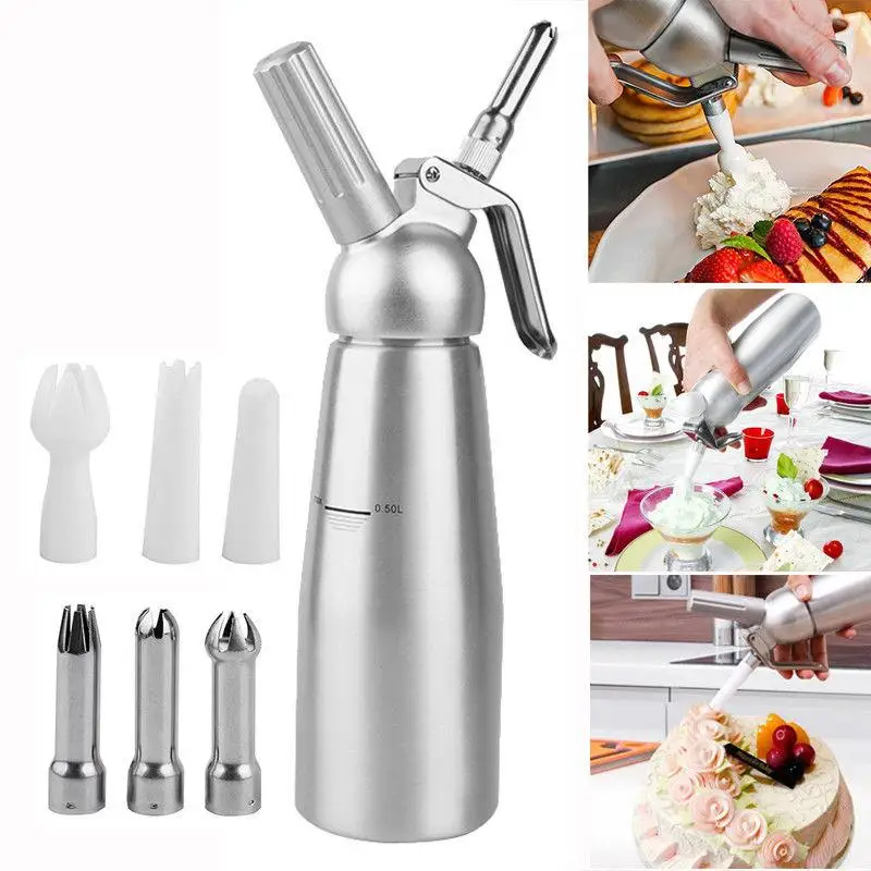 Kitchen Gadgets Under 500 - 500/1000ml Pure Aluminum Cream Gun Chantilly