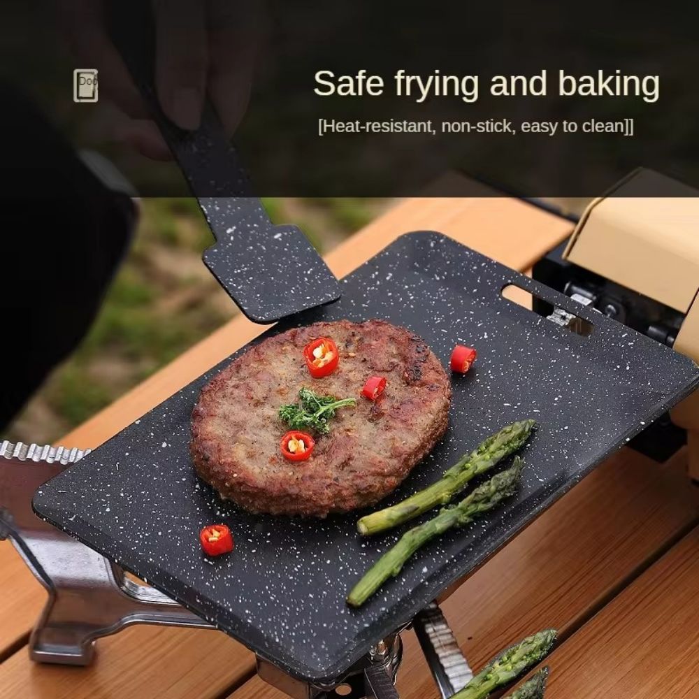 Cast Iron Skillet - F5 20*13cm BBQ Grill Pan For