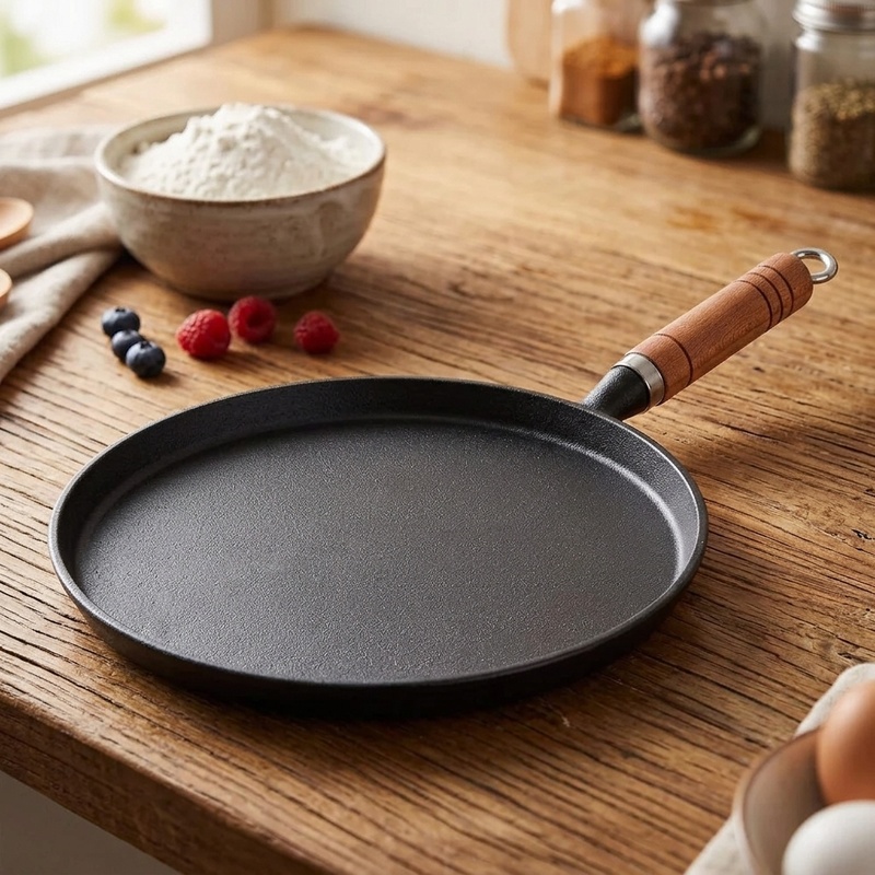 Cast Iron Skillet - 20/23/26cm Cast Iron Frying Pan Uncoated