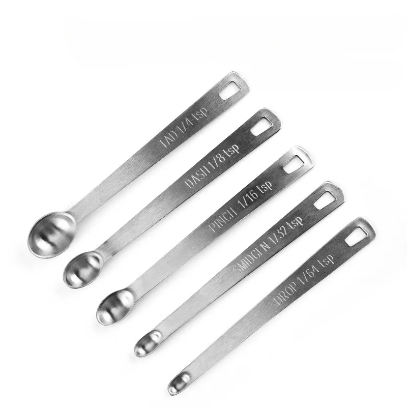 Kitchen Gadgets Needed - 5Pcs Stainless Steel Mini Measuring Spoon