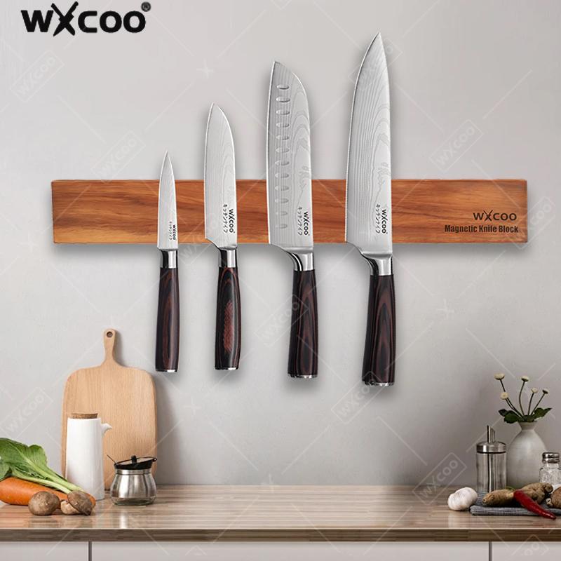 Magnetic Knife Strip - Acacia Wood Magnetic Knife Holder Strong