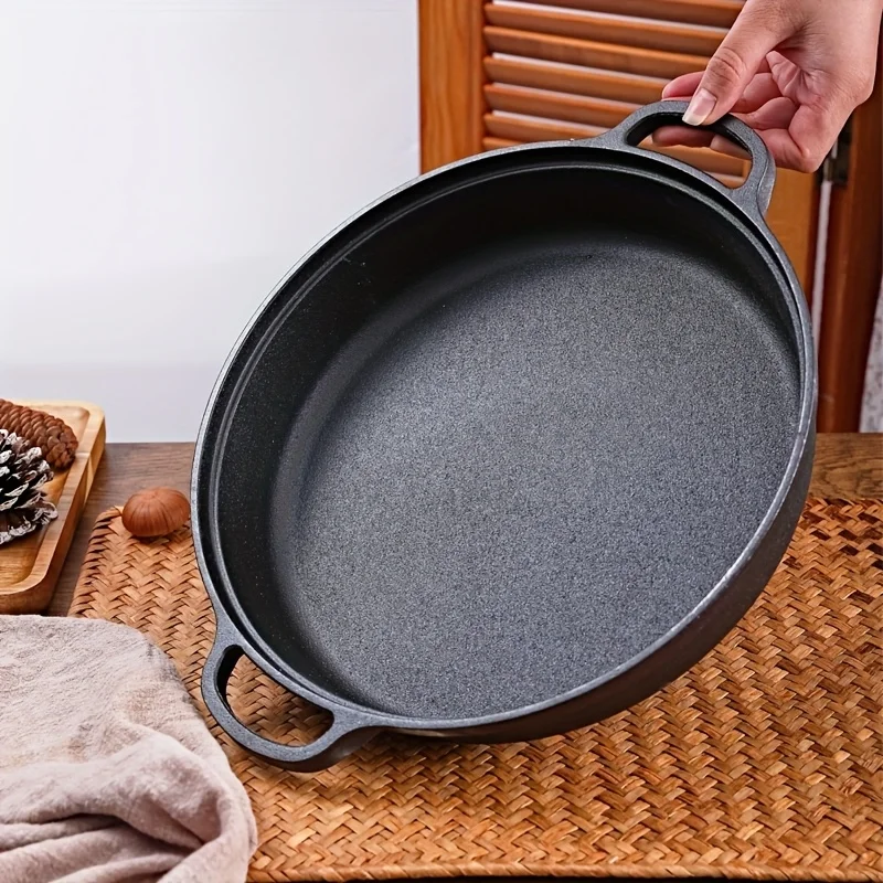 Cast Iron Skillet - 1PC Cast Iron Skillet, Non-Stick &