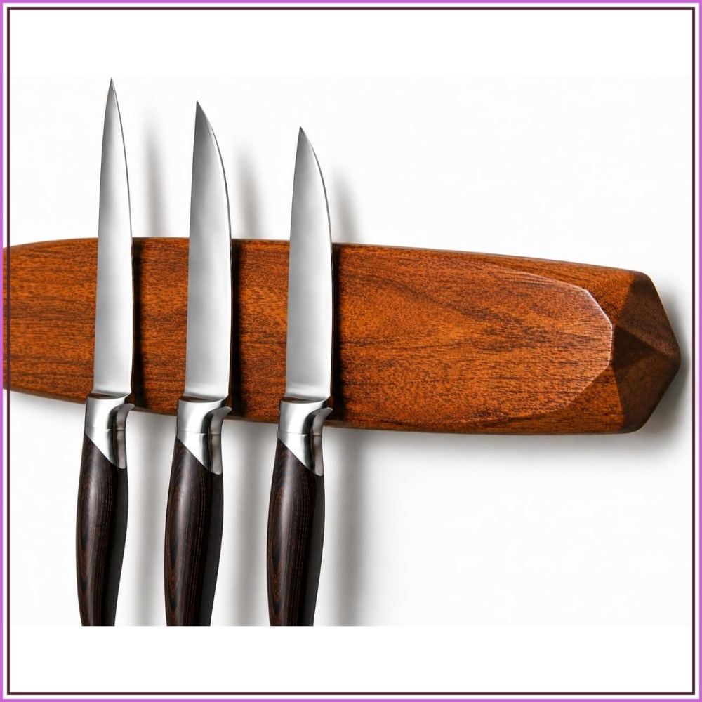 Magnetic Knife Strip - Magnetic Knife Holder - Acacia Wood
