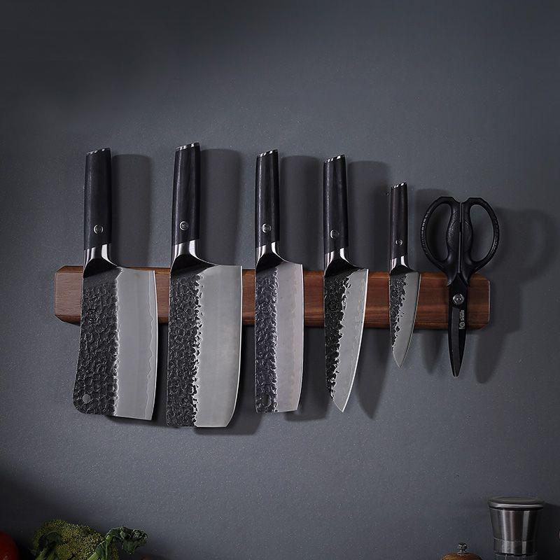 Magnetic Knife Strip - Brand Thick Acacia Wood Magnetic Knife