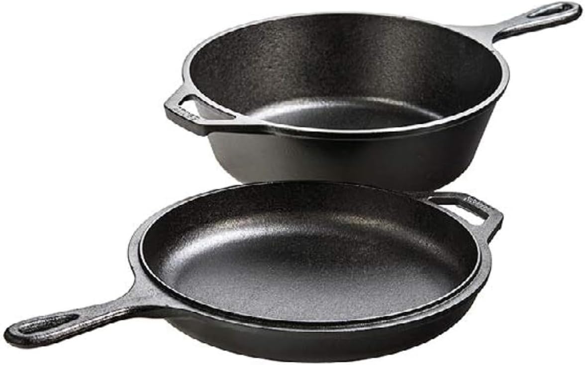 2-in-1 Cast Iron Cookware Set  - Cast Iron Skillet ulasan dan harga