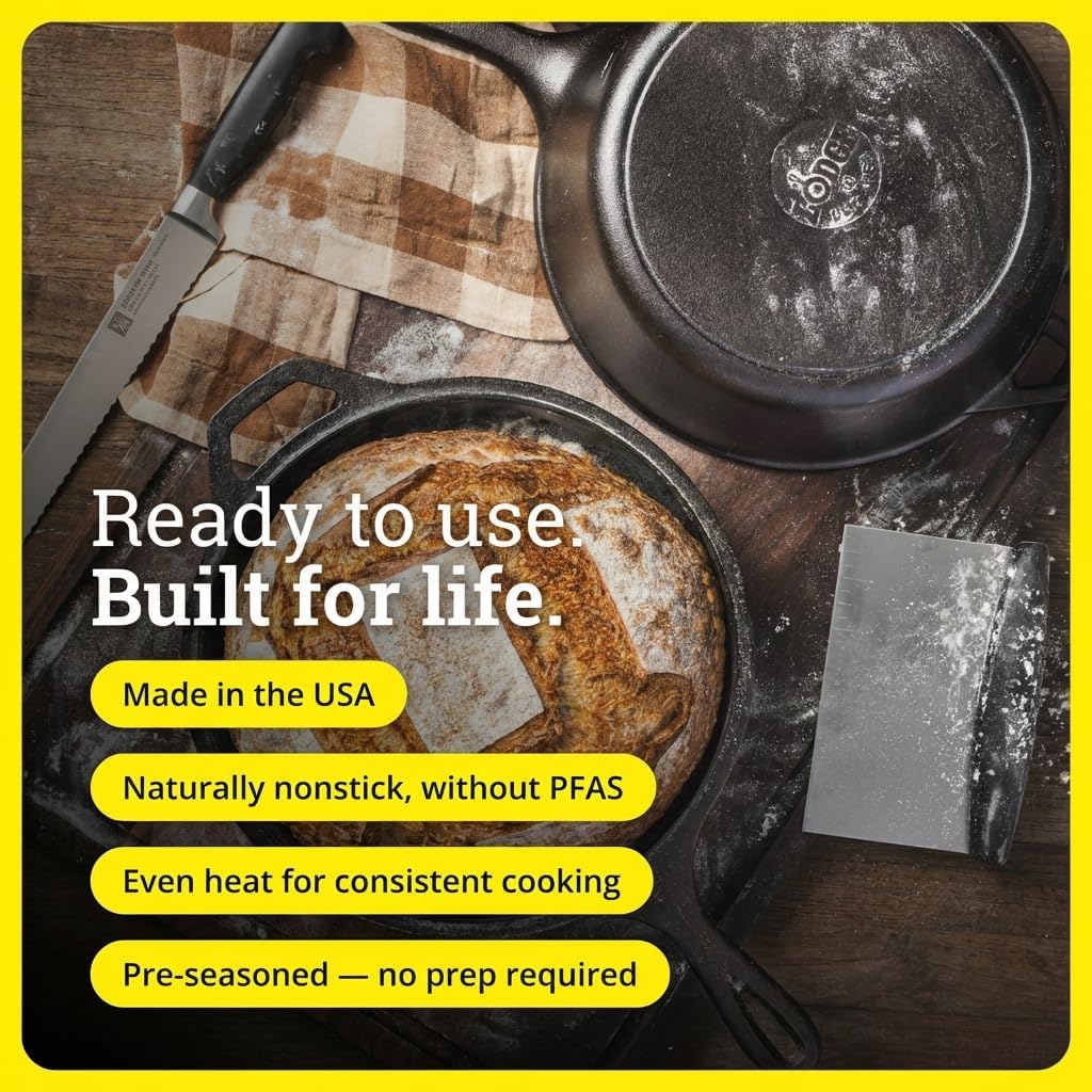 2-in-1 Cast Iron Cookware Set  - Cast Iron Skillet ulasan dan harga