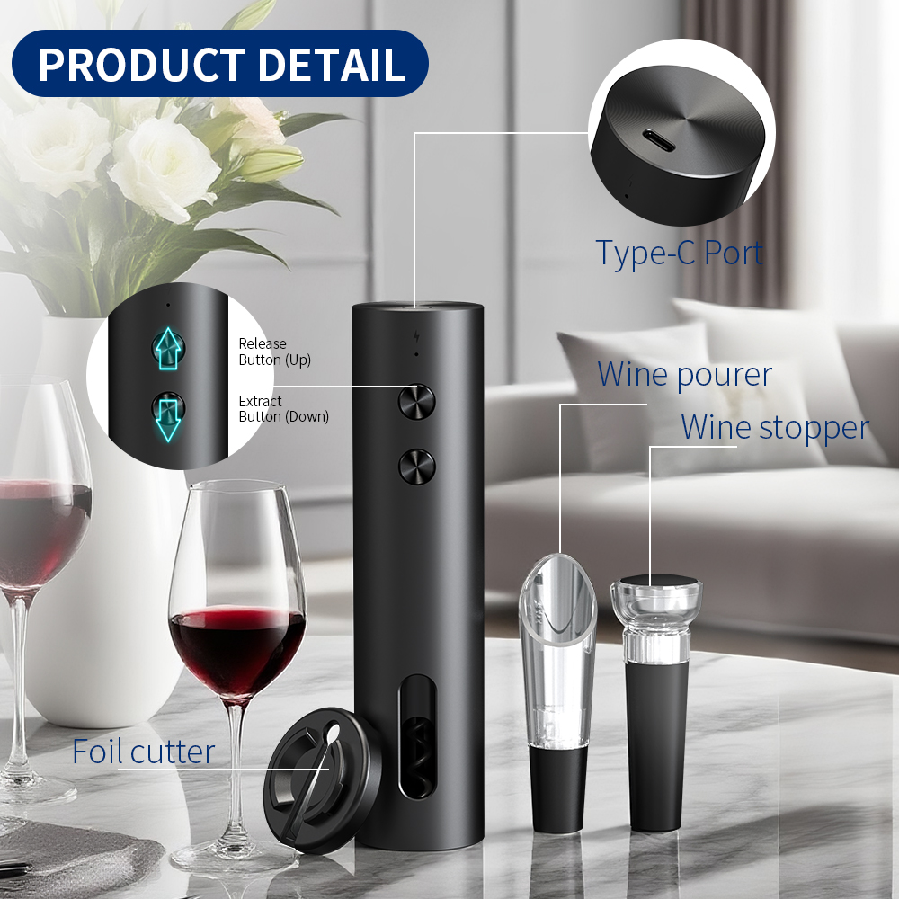 4-in-1 Electric Bottle Wine Op - Electric Can Opener ulasan dan harga