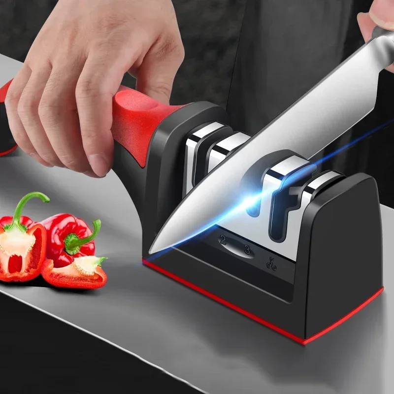 3 Segment Knife Sharpener Kitc - Kitchen Gadgets Needed ulasan dan harga