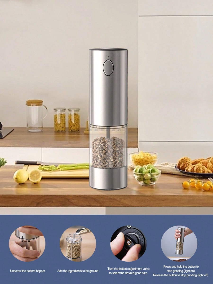 2-Piece Electric Salt Pepper G - Kitchen Gadgets Ideas ulasan dan harga