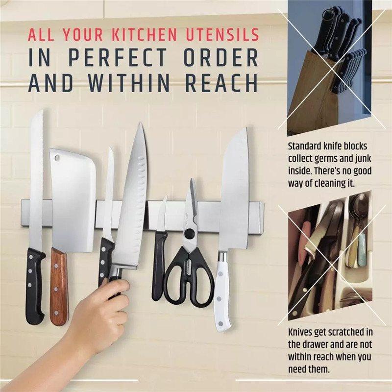 Stainless Steel Knife Stand St - Magnetic Knife Strip ulasan dan harga