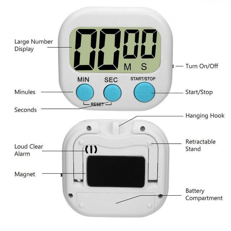 Mini Digital Kitchen Timer Big - Kitchen Gadgets Smart ulasan dan harga