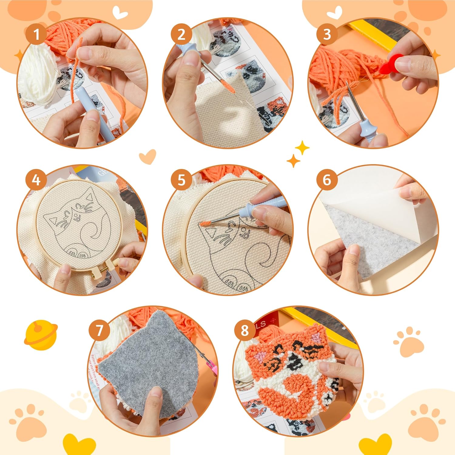 6pcs Punch Needle Embroidery K - Kitchen Gadgets Crossword ulasan dan harga