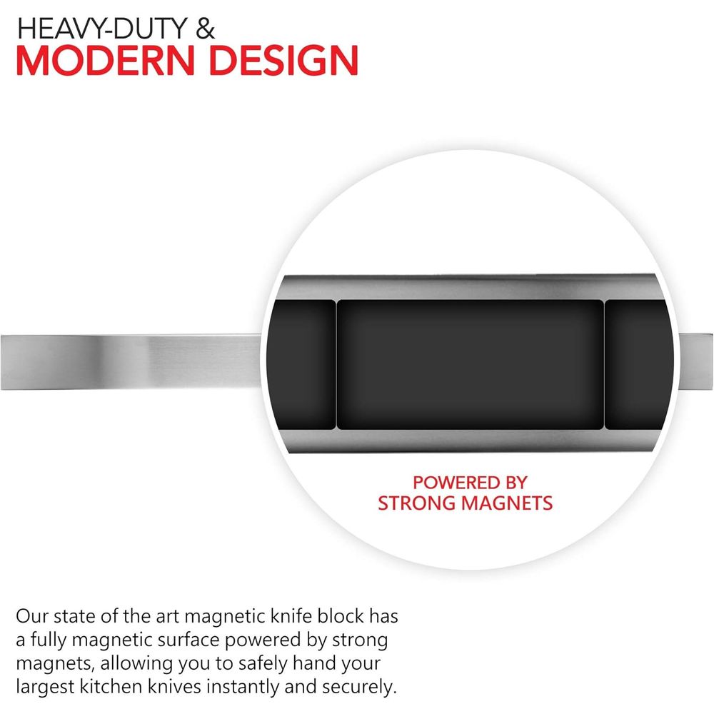 16 Inch Stainless Steel Metal  - Magnetic Knife Strip ulasan dan harga