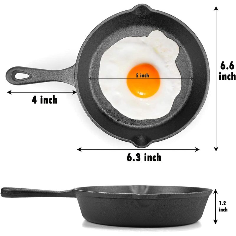 6 Inch Cast Iron Skillet, Fryi - Cast Iron Skillet ulasan dan harga
