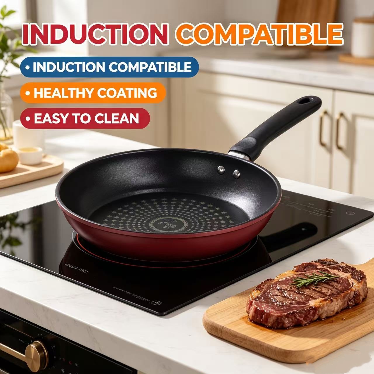 Premium Granite Non Stick Fryi - Cast Iron Skillet ulasan dan harga