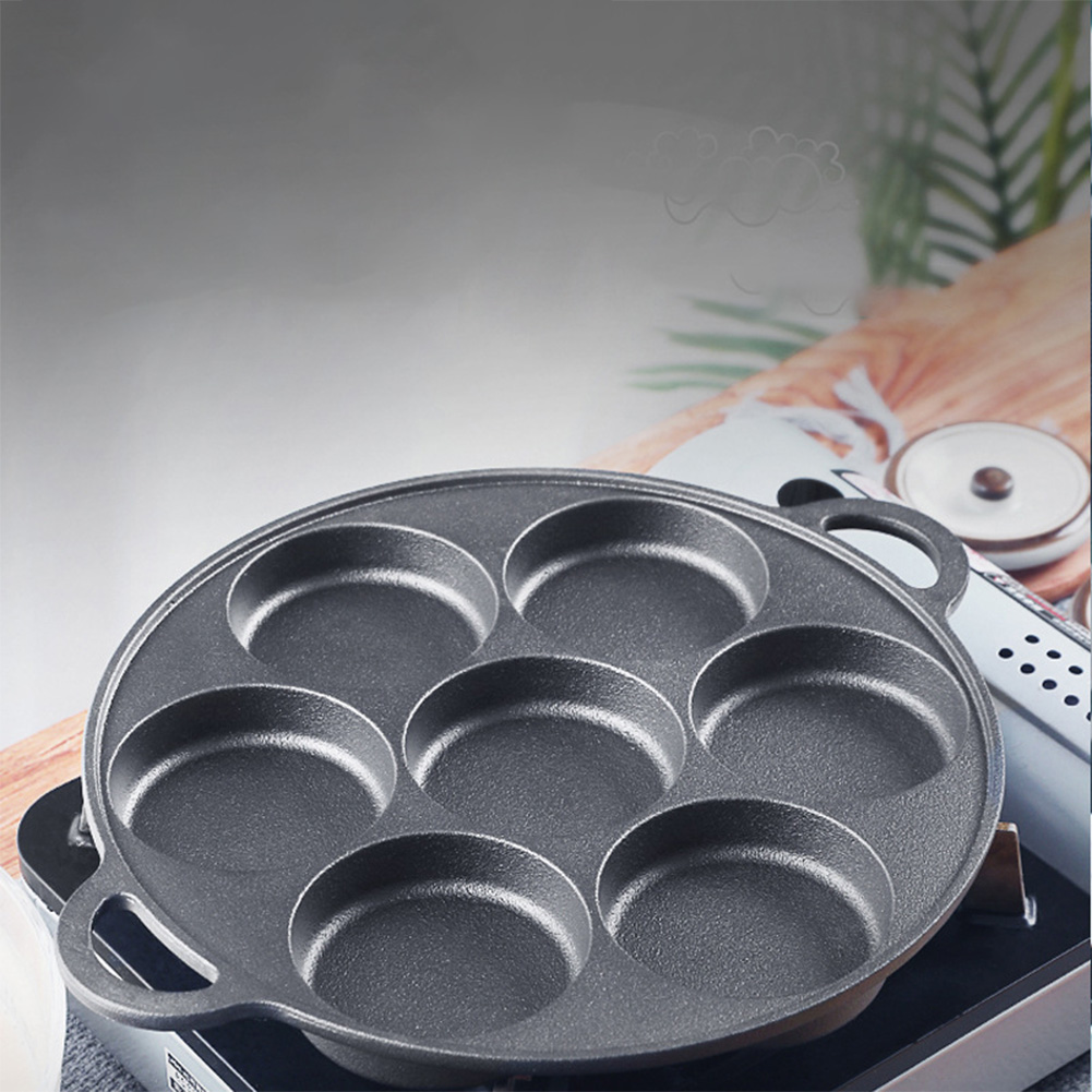 7 Hole Frying Pot Cast Iron No - Cast Iron Skillet ulasan dan harga