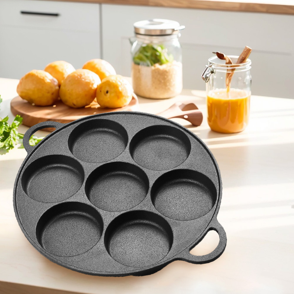 7 Hole Frying Pot Cast Iron No - Cast Iron Skillet ulasan dan harga
