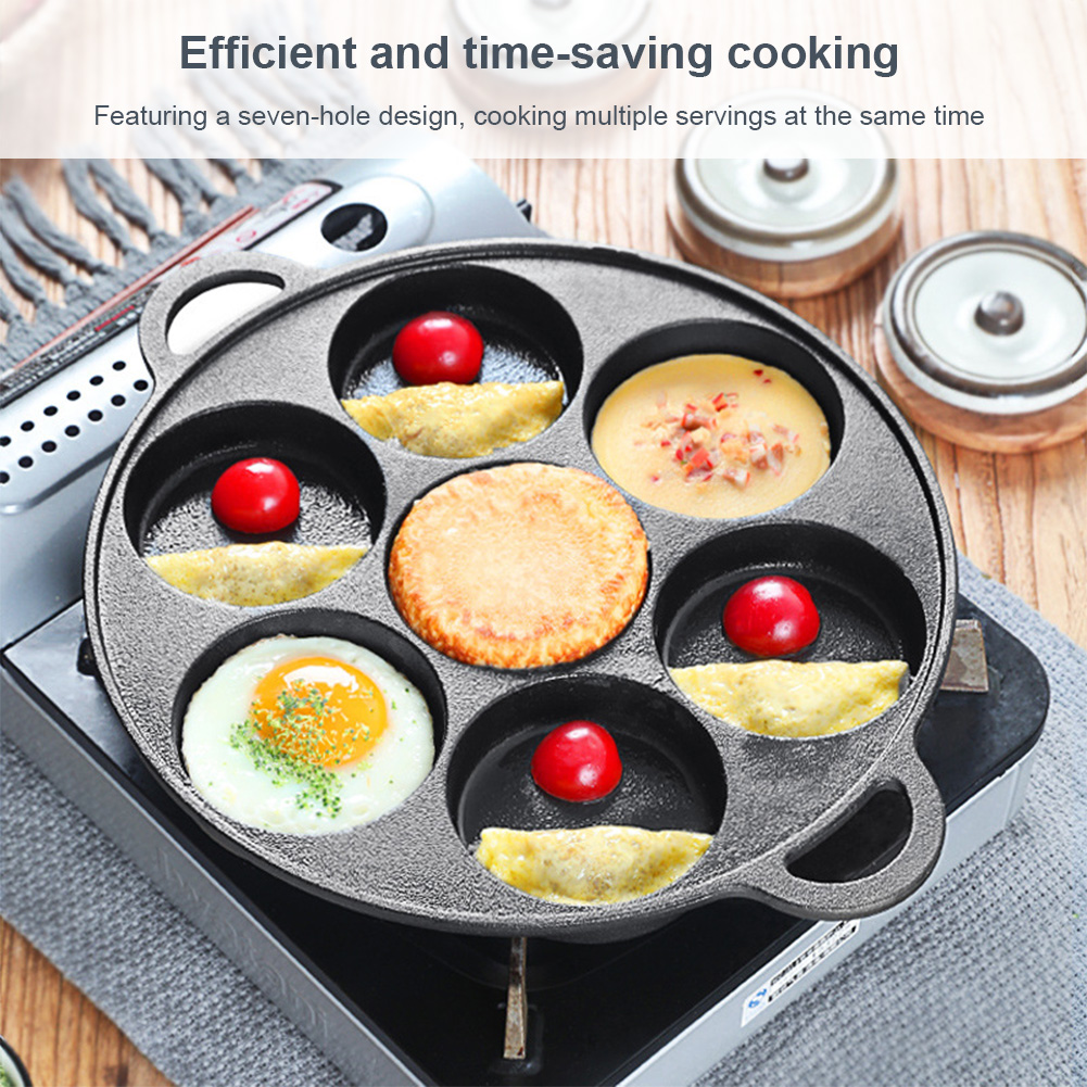 7 Hole Frying Pot Cast Iron No - Cast Iron Skillet ulasan dan harga