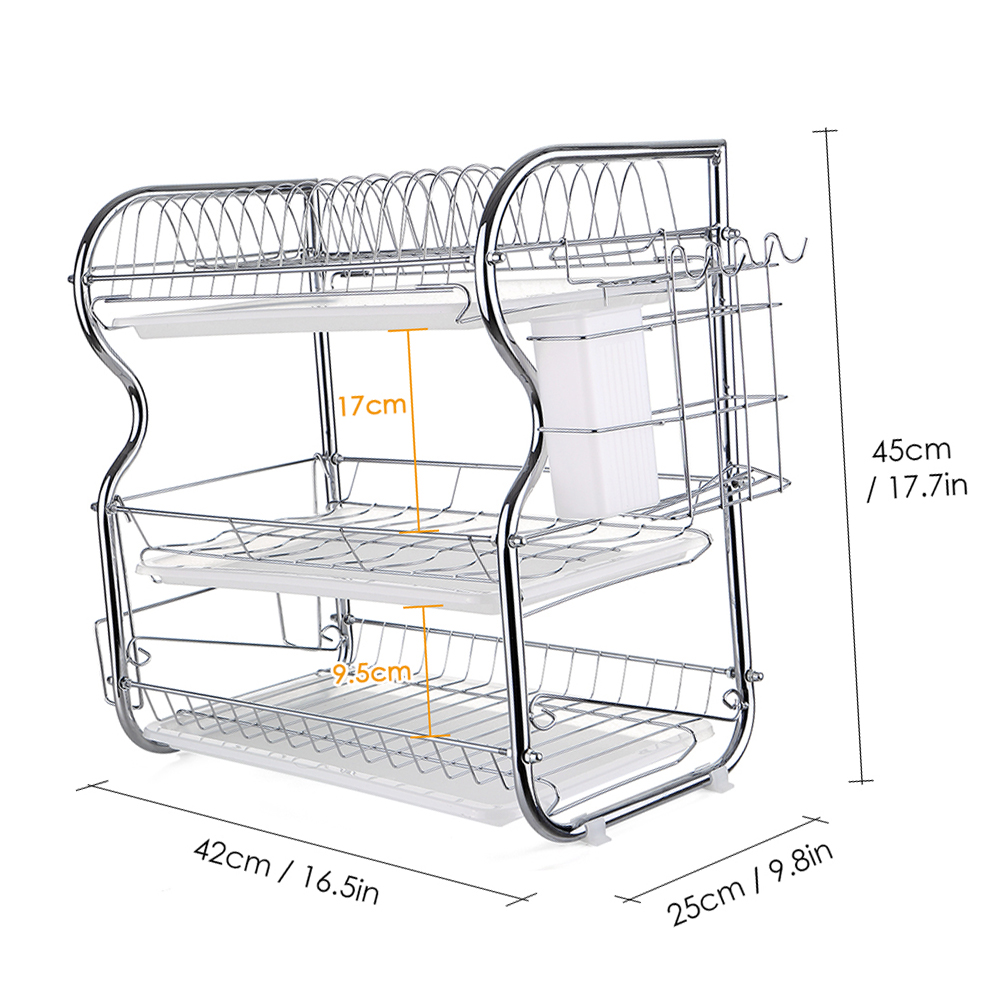 Multi-functional 3-Tier Dish R - Kitchen Gadgets Needed ulasan dan harga