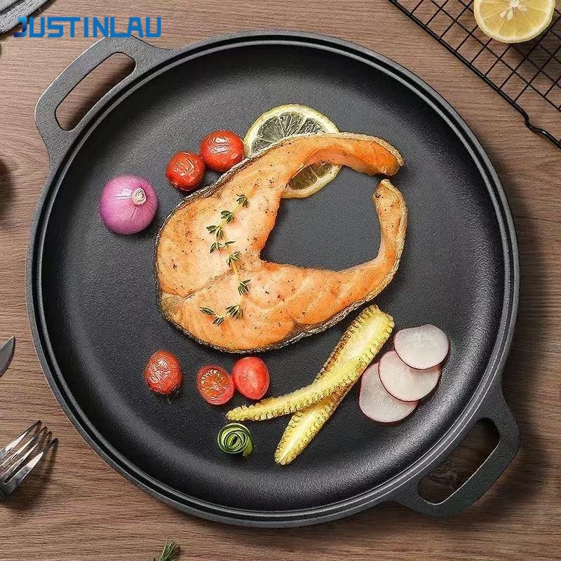 JUSTINLAU Double-Ear Frying Pa - Cast Iron Skillet ulasan dan harga