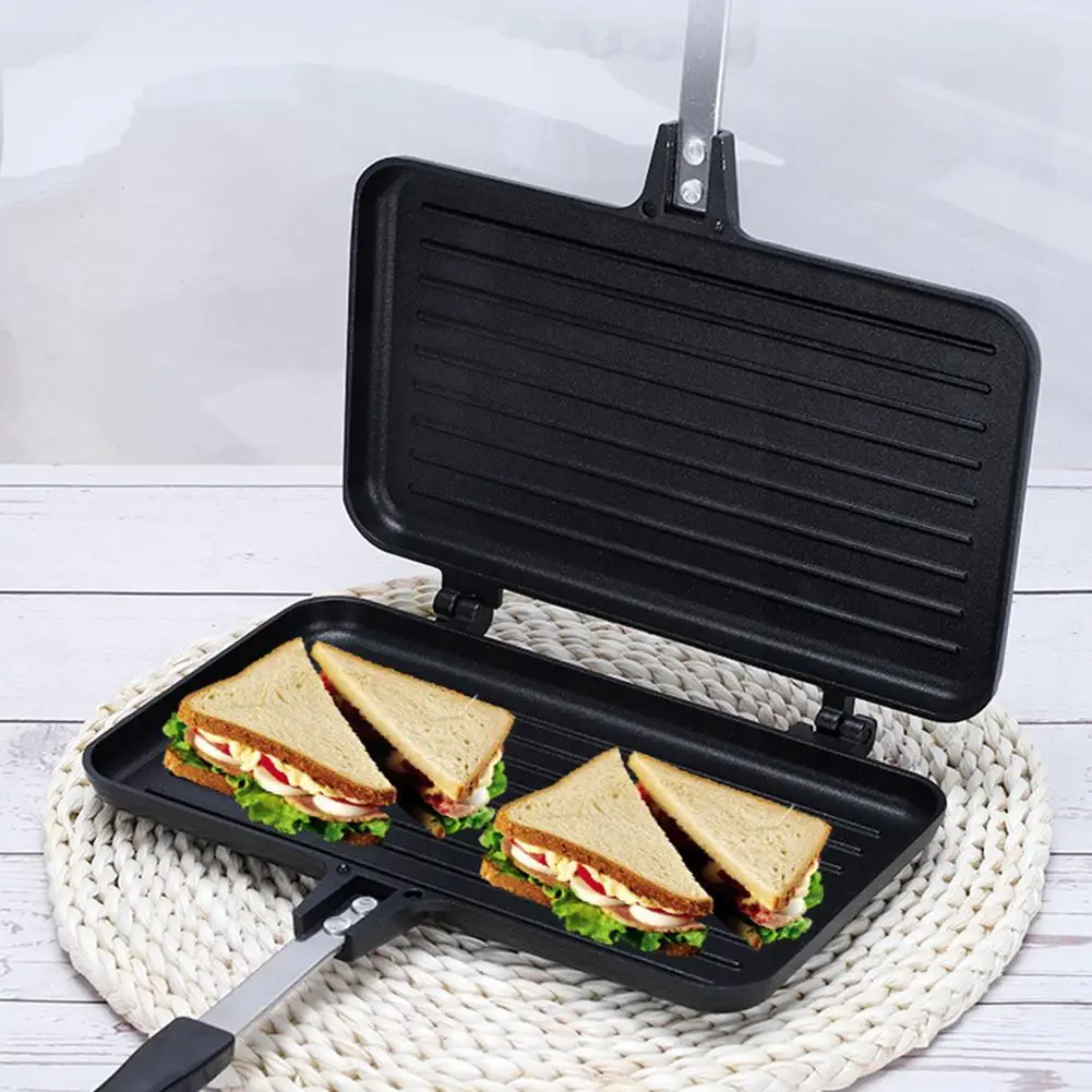 Double-Sided Frying Pan Non-St - Cast Iron Skillet ulasan dan harga