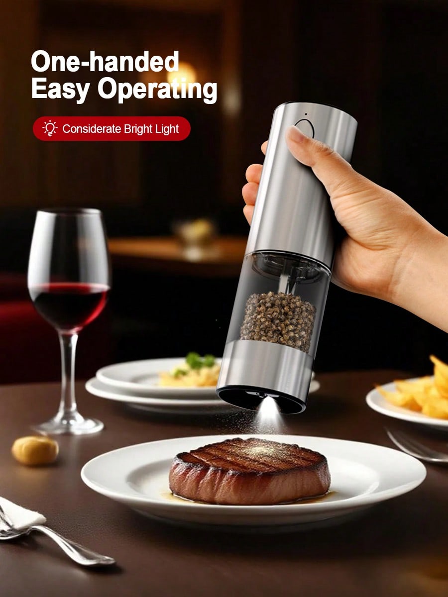 2-Piece Electric Salt Pepper G - Kitchen Gadgets Ideas ulasan dan harga