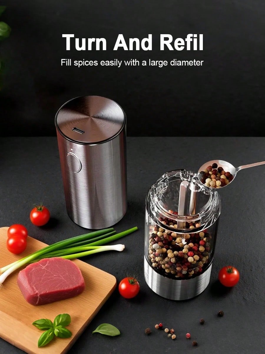 2-Piece Electric Salt Pepper G - Kitchen Gadgets Ideas ulasan dan harga