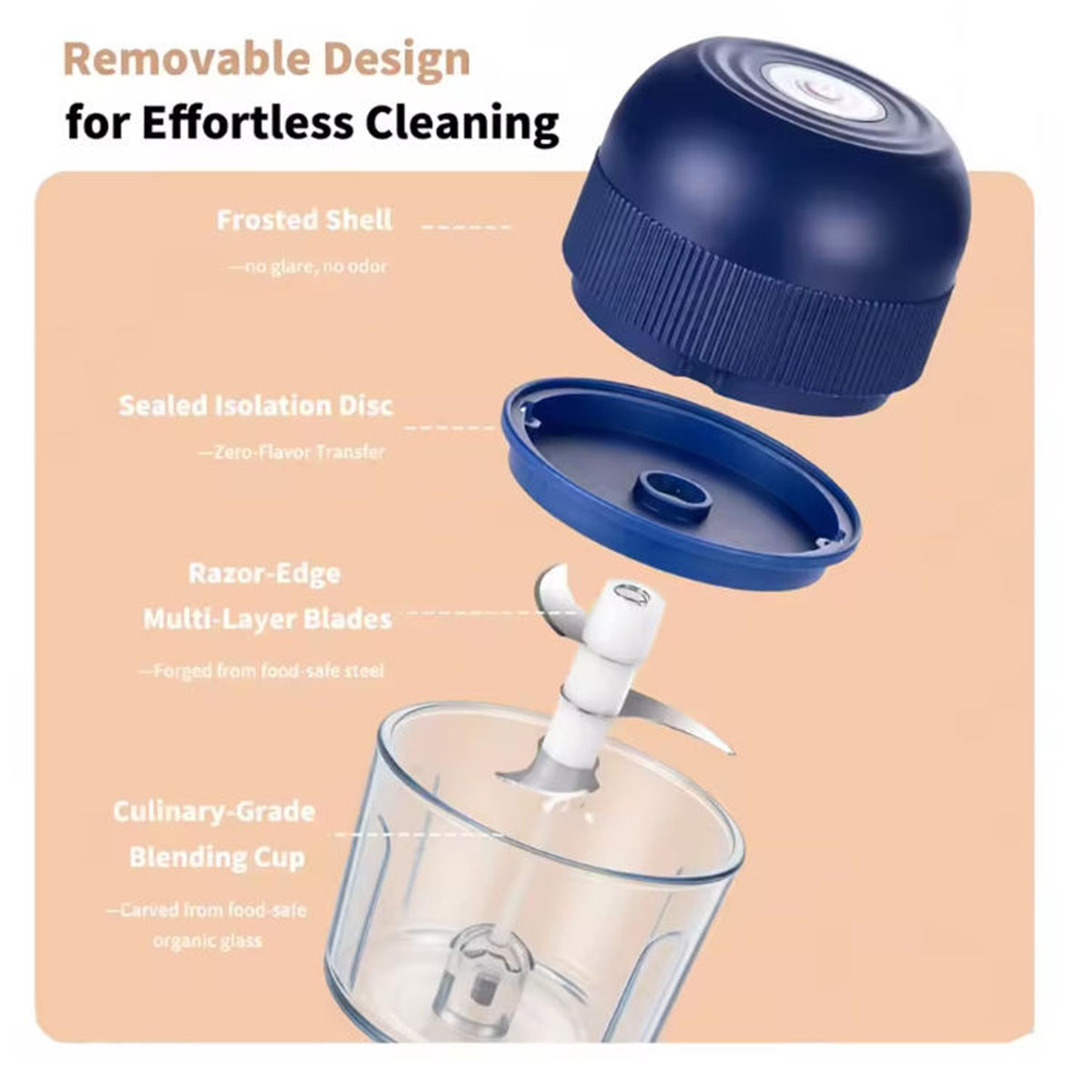1PC Electric Garlic Chopper Mi - Kitchen Gadgets Blender ulasan dan harga
