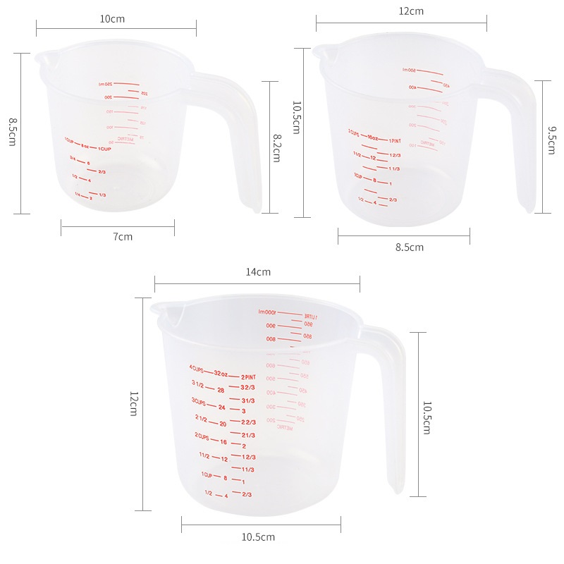 250/500/1000ML Easuring Cup Me - Kitchen Gadgets Under 500 ulasan dan harga