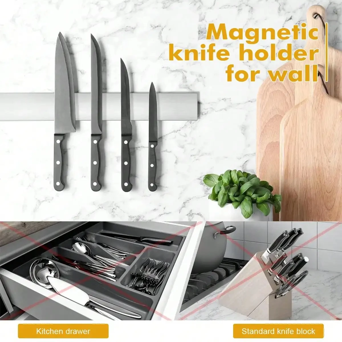 Leeseph Magnetic Knife Holder  - Magnetic Knife Strip ulasan dan harga