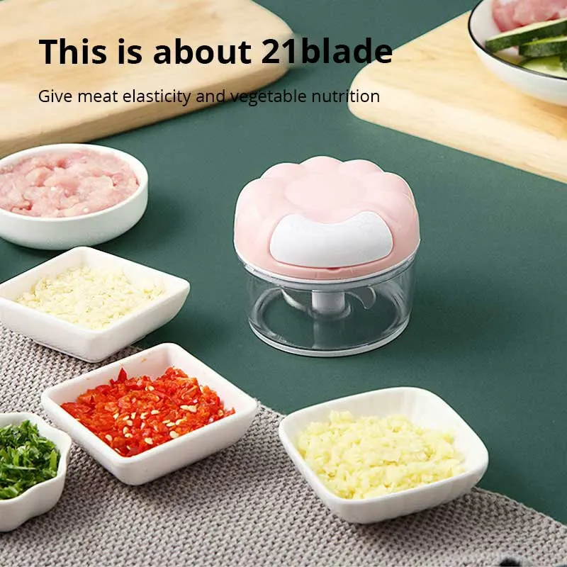 1pc Blue/Pink Manual Garlic Ma - Kitchen Gadgets Blender ulasan dan harga
