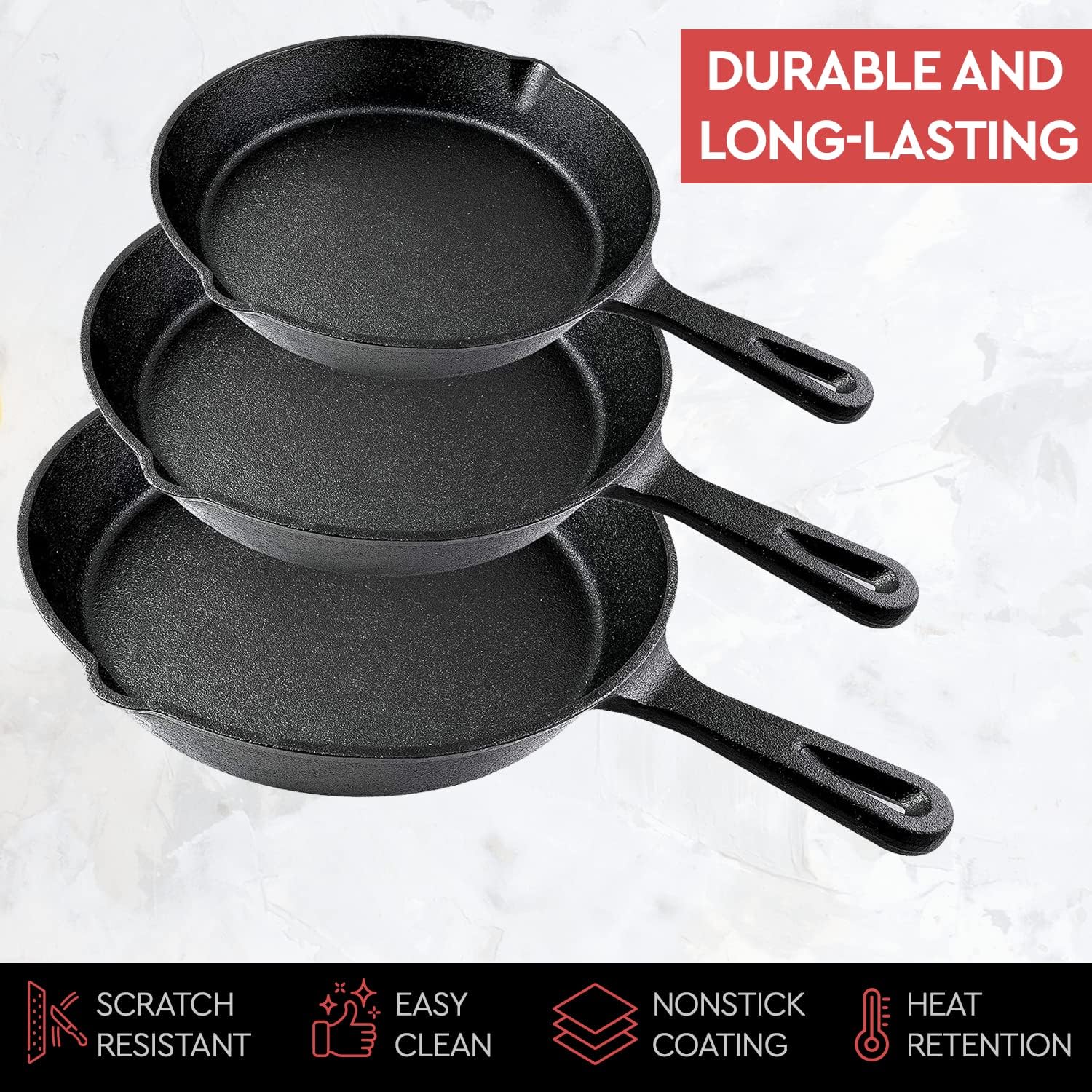 14/16/20cm Cast Iron Frying Pa - Cast Iron Skillet ulasan dan harga