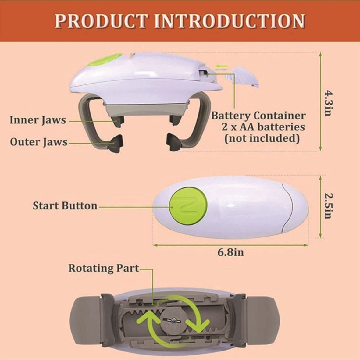 Electric Can Bottle Lid Opener - Electric Can Opener ulasan dan harga