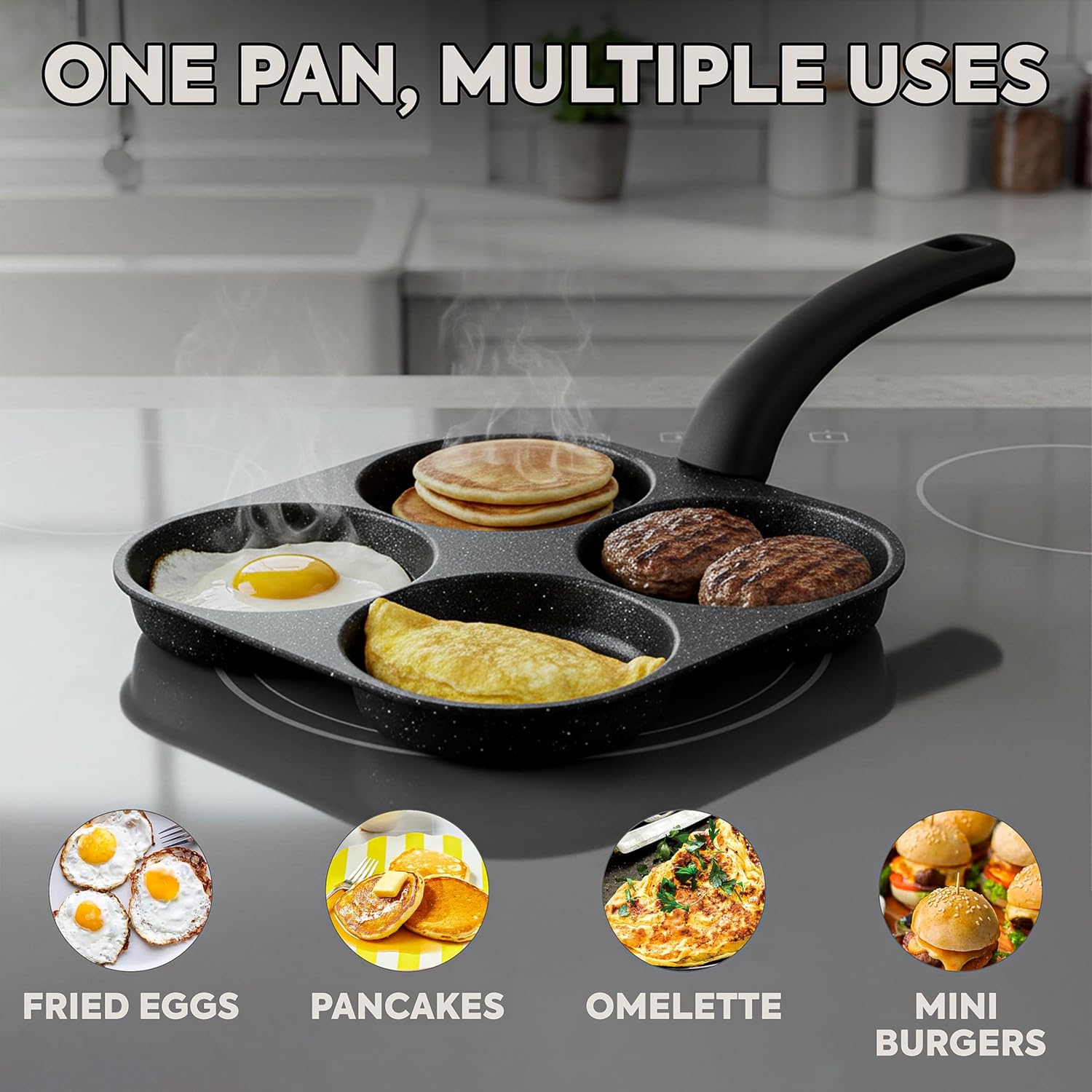 Egg Frying Pan Nonstick Pancak - Cast Iron Skillet ulasan dan harga