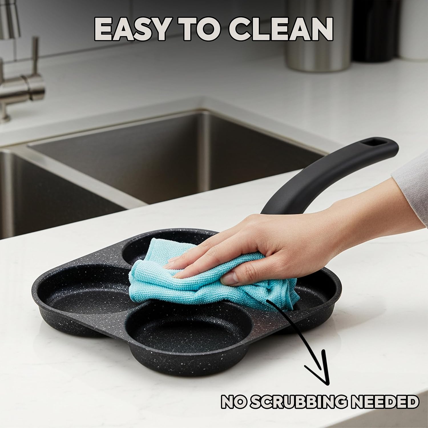 Egg Frying Pan Nonstick Pancak - Cast Iron Skillet ulasan dan harga
