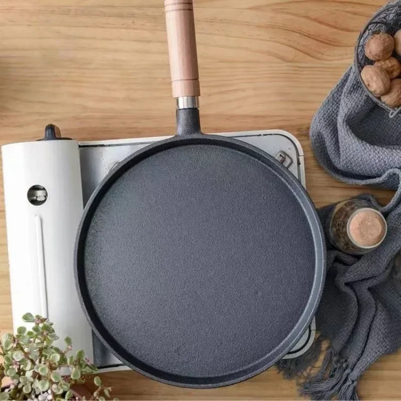20cm Cast Iron Skillet Wooden  - Cast Iron Skillet ulasan dan harga